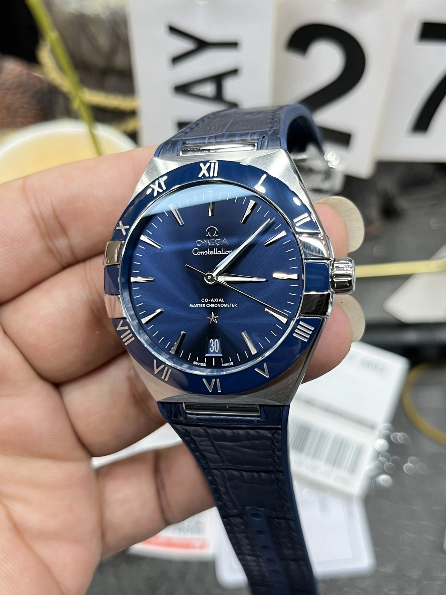 CBD Factory Omega Constellation 41mm Steel Blue Ceramic Bezel (131.33.41.21.03.001) 1:1 Super Clone – DD8900 Movement FlexibleFit 316
